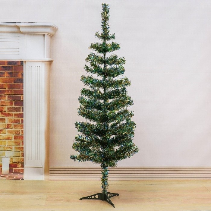 Елка Радуга с синим 110 веток пластиковая подставка 703628 703628