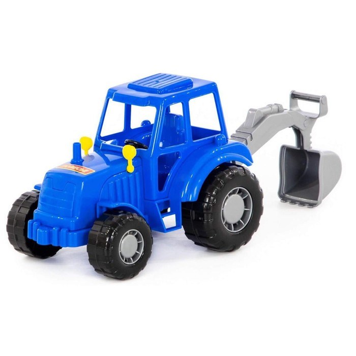Игрушка Трактор с лопатой синий (в сеточке) 84873 5244424 5244424 - фото 168966