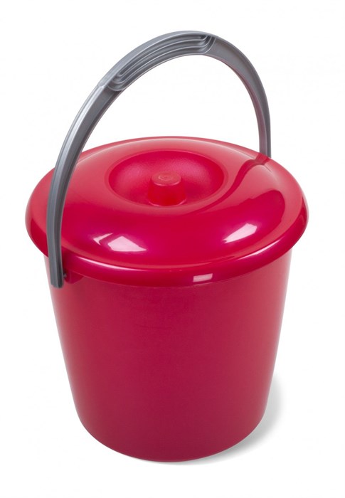 Ведро 5л Соло с крышкой перламутровое красное С631ККРА 1*15 С631ККРА