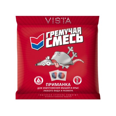 Отрава Тесто-брикет Гремучая смесь 200г 1*50 Е20