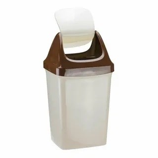 Контейнер для мусора Свинг 9л беж мрам МП2461 МП2461