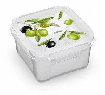 Контейнер для СВЧ квадратный 0,6л ФРЕШ ОЛИВА ПБ57120 ПБ57120