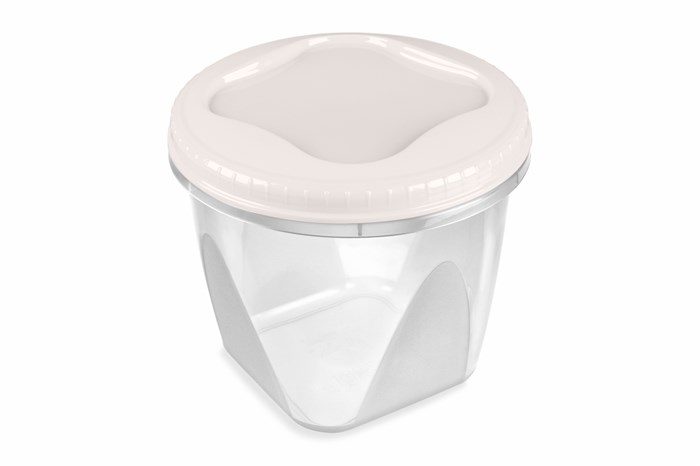 Банка с завинчивающейся крышкой Тондо 1,5л кремовая С288КРЕМ С288КРЕМ