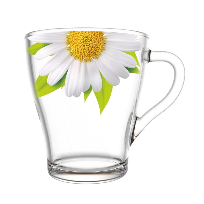 Кружка 0,25л стекло Живая природа Ромашка 1649-ДРО 1649-ДРО