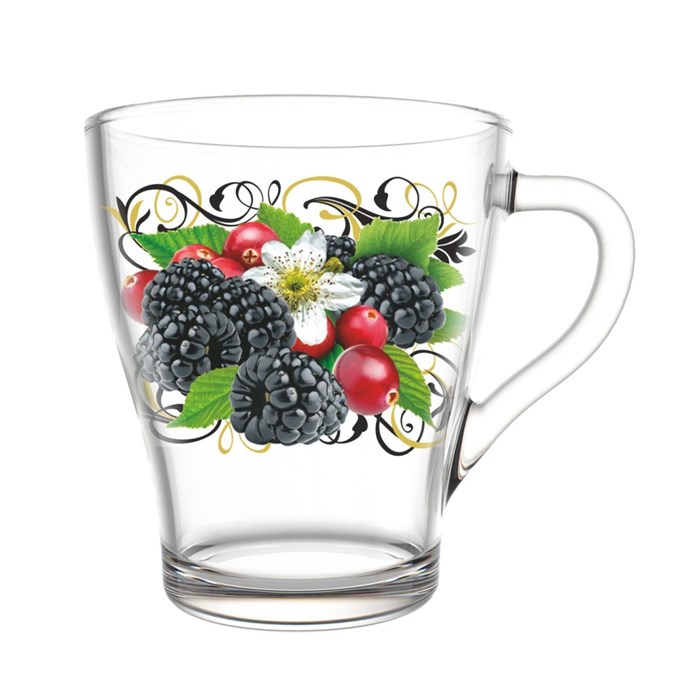 Кружка 0,25л стекло Лесная ягода 2018-ДЛ 2018-ДЛ