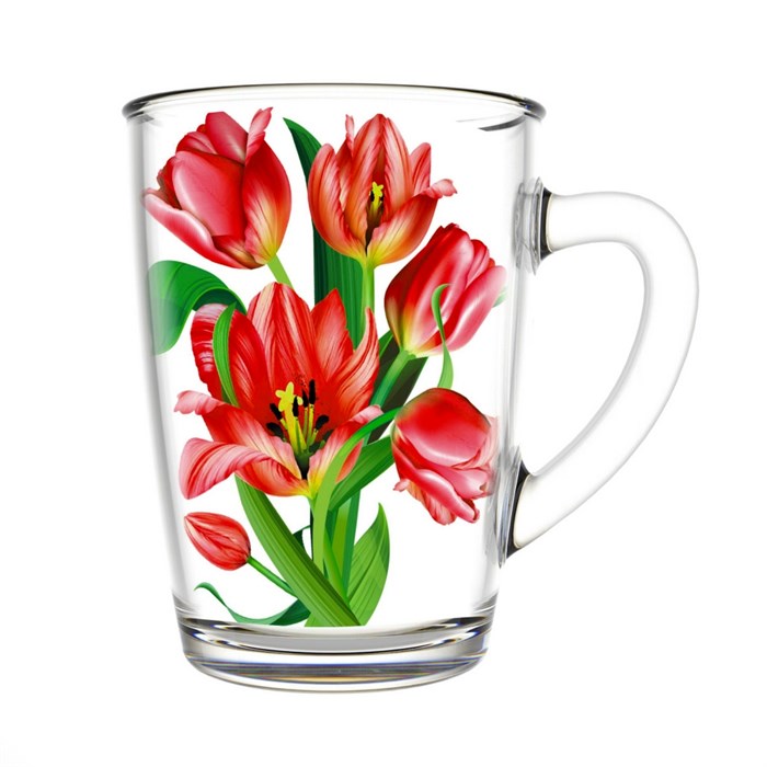 Кужка 0,3л стекло Тюльпаны 334-ДТ 334-ДТ