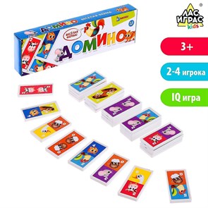 Игра Домино Весёлая ферма пластик 28 деталей 4973116 4973116