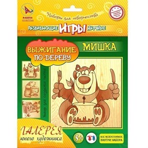 Набор д/творчества Доска для выжигания и рисования по дереву Мишка ВД44105 277-398 277-398