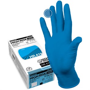 Перчатки резиновые Manual HR S 1*25 синие А124