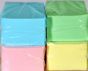 Салфетки 25х25 100л цветные 1/30 А154
