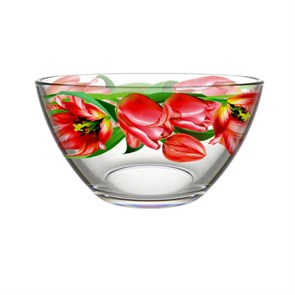 Салатник малый стекло Тюльпаны 322/1-ДТ 322/1-ДТ