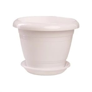 Горшок цв Фестона 2,1л с поддоном (белый) 5PL0054 1*24 5PL0054