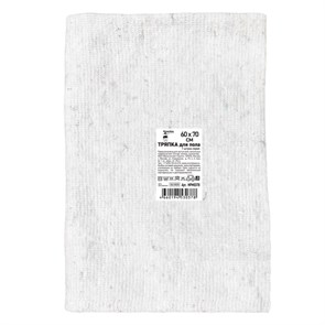 Тряпка для пола Мамонтенок чистолюб хлопок серая 60х70см 1*20 MPM0378