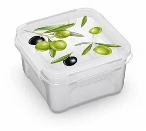 Контейнер для СВЧ квадратный 0,6л ФРЕШ ОЛИВА ПБ57120 ПБ57120