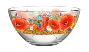 Салатник средний стекло Маковое поле 425/1-ДМП 425/1-ДМП
