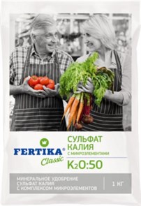 Удобрение Сульфат калия 1кг Фертика Е231 Е231