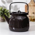 Чайник 3,5л эмаль б/деколи коричневый 4583523 4583523 - фото 168503