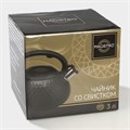 Чайник 3л нерж со свистком Magistro Glow черный индукция ручка soft-touch 4501425 4501425