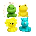 Набор резиновых игрушек для ванны Улыбашки с пищалкой 4шт Крошка Я 7050208 7050208