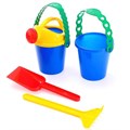 Набор для игры в песке №118 (ведро малое, совок, грабли, лейка) 3301628 3301628