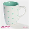 Кружка 0,34л фарфор Горох цвет мятный 6911637 6911637 - фото 169760
