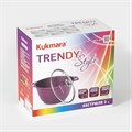 Кастрюля 3л KUKMARA Trendy style литой алюминей, стекл. крышка фиолетовая 4611520 4611520