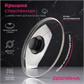 Крышка стеклянная d=24см для сковороды и кастрюли Доляна 9293625 9293625
