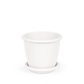 Горшок цв Афина 3л с поддоном (белый) М6541 1*24 М6541