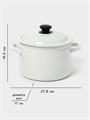 Кастрюля 4л эмаль цилиндр белая Без декора 10940094 10940094