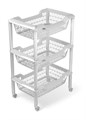 Этажерка универсальная Джета 3 корзины светло-серая С735СЕР 1*4 С735СЕР