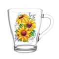 Кружка 0,25мл стекло Подсолнух 2018-ДП 2018-ДП